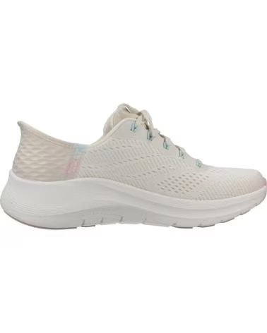 SKECHERS ZAPATILLAS DE RUNNING 150066NTPK EN MULTICOLOR PARA MUJER NATURAL MESH-PINK TRIM