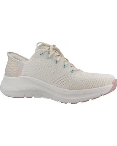 SKECHERS ZAPATILLAS DE RUNNING 150066NTPK EN MULTICOLOR PARA MUJER NATURAL MESH-PINK TRIM