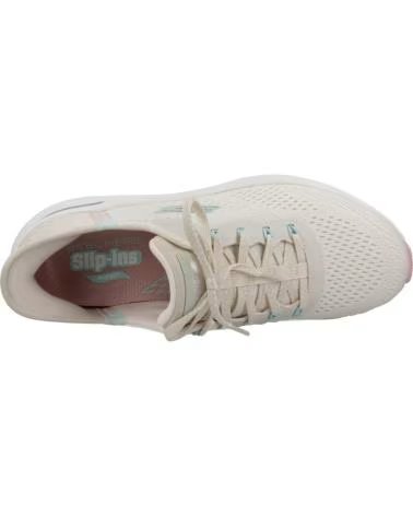 SKECHERS ZAPATILLAS DE RUNNING 150066NTPK EN MULTICOLOR PARA MUJER NATURAL MESH-PINK TRIM