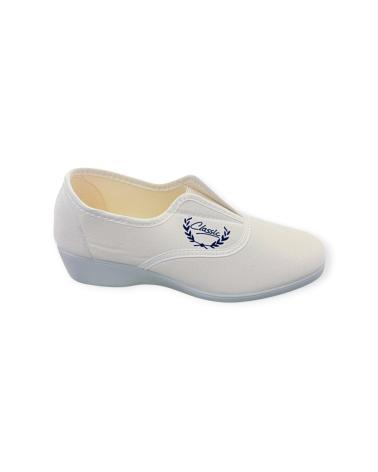 Zapatos de cuña für Damen ALCALDE ZAPATILLA GOMA BLANCO