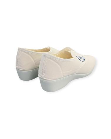 Zapatos de cuña per Donna ALCALDE ZAPATILLA GOMA BLANCO