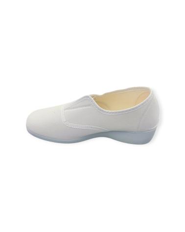 Zapatos de cuña per Donna ALCALDE ZAPATILLA GOMA BLANCO