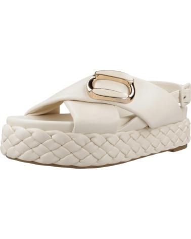 CAFENOIR C1HH9114W038 GEKREUZTE SANDALEN MIT GEFLOCHTENER SOHLE BEIGE W001