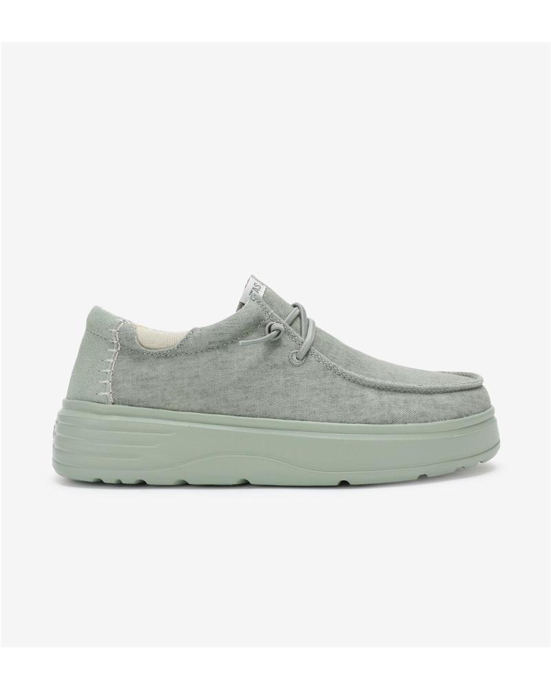 Nauticos pour Femme WALK IN PITAS 54 DAISY ZAPATO WALLABI DE MUJER DE ALGODON LINO - VERDE