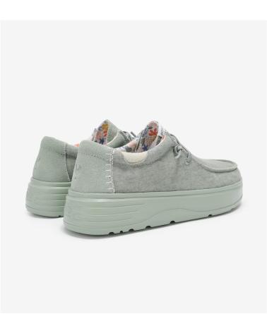 Nauticos pour Femme WALK IN PITAS 54 DAISY ZAPATO WALLABI DE MUJER DE ALGODON LINO - VERDE