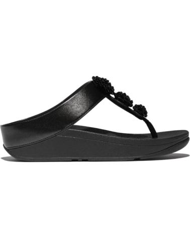 Sandálias-De-Mujer-FITFLOP-FINO-BEADIE-BUTTON-T-NEGRO
