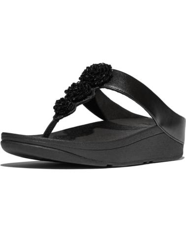 Sandálias-De-Mujer-FITFLOP-FINO-BEADIE-BUTTON-T-NEGRO