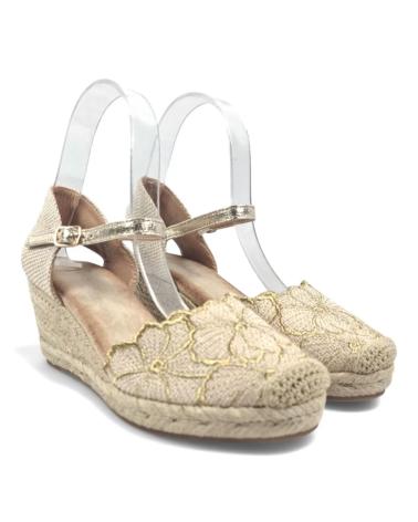 Sandalias de Mujer TIMBOS SANDALIA CUNA ESPARTO MUJER ORO 131305 AMARILLO