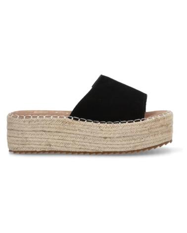 Sandali per Donna ETIKA ZUECO CON PLATAFORMA DE YUTE PARA MUJER 10056 COLOR N NEGRO