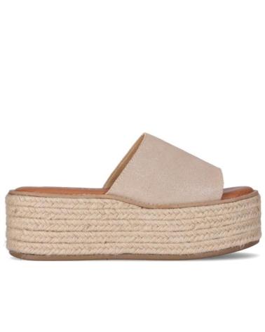 Sandálias de Mulher CHIKA10 ZUECO DE PIEL CON PLATAFORMA PARA MUJER BONNA 25 CO BEIGE