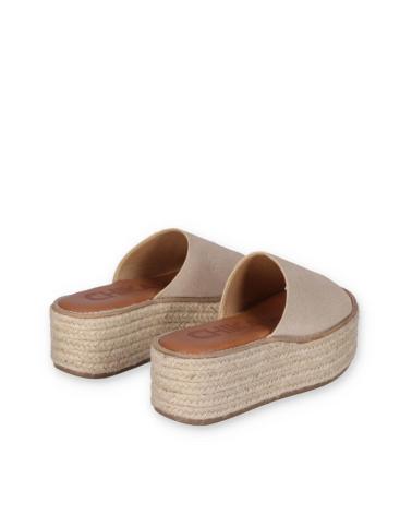 Sandálias de Mulher CHIKA10 ZUECO DE PIEL CON PLATAFORMA PARA MUJER BONNA 25 CO BEIGE