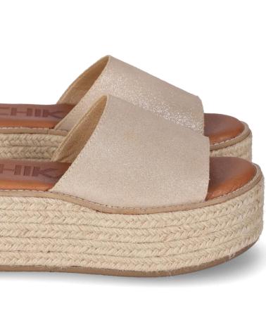 Sandálias de Mulher CHIKA10 ZUECO DE PIEL CON PLATAFORMA PARA MUJER BONNA 25 CO BEIGE