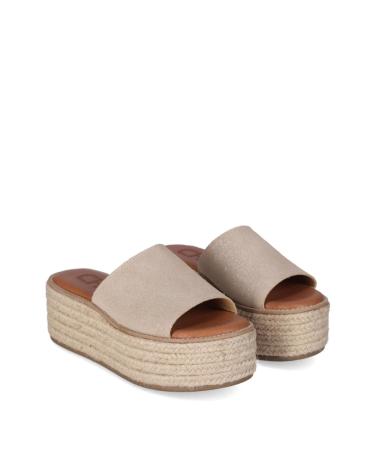 Sandálias de Mulher CHIKA10 ZUECO DE PIEL CON PLATAFORMA PARA MUJER BONNA 25 CO BEIGE