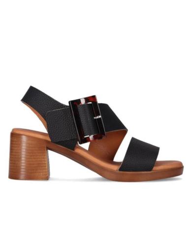Woman Sandals CHIKA10 SANDALIA DE PIEL CON TACON PARA MUJER NEW GOTICA 09 NEGRO