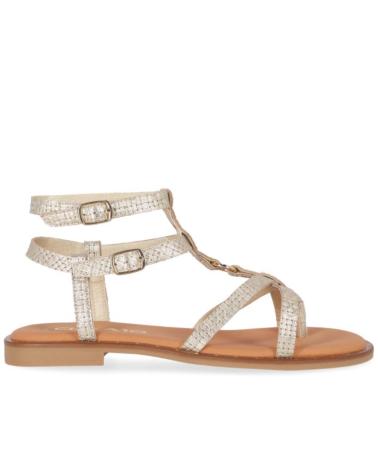 Sandales pour Femme CHIKA10 SANDALIA PLANA ESTILO ROMANA PARA MUJER MUSAKA 05W ORO