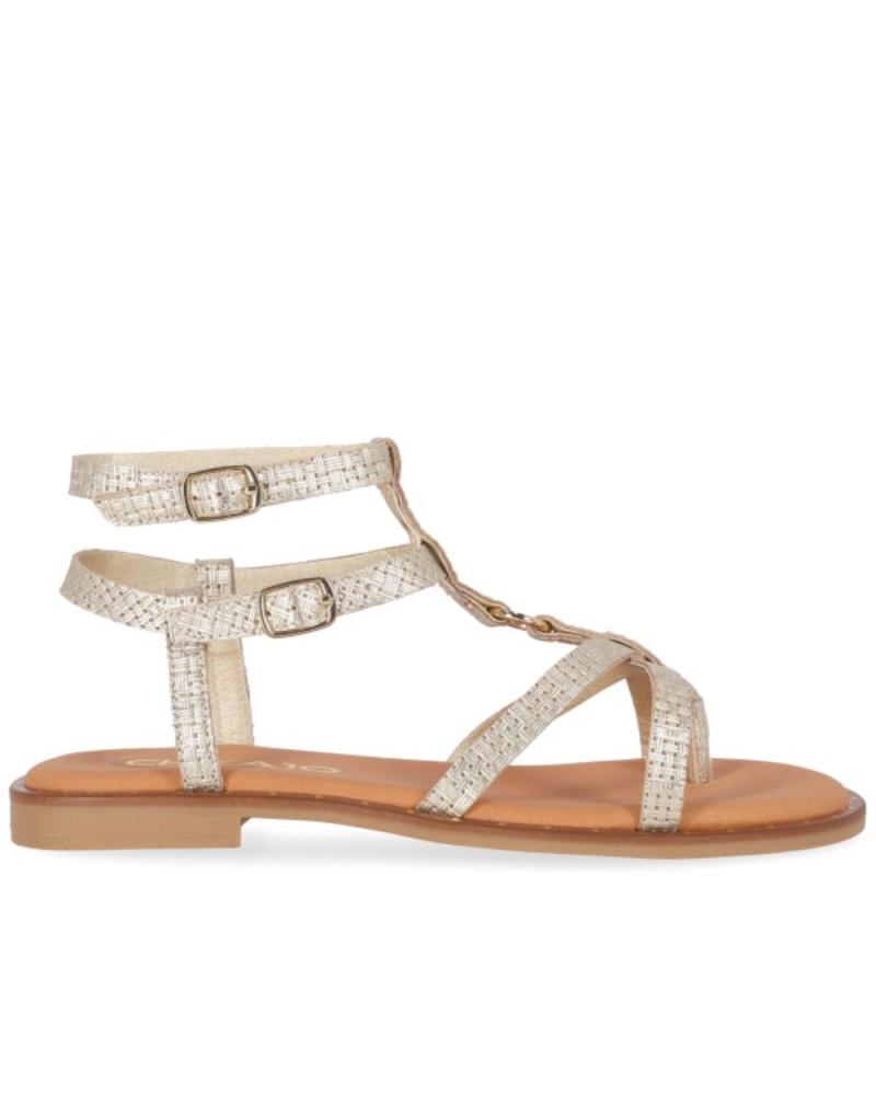 Sandalen für Damen CHIKA10 SANDALIA PLANA ESTILO ROMANA PARA MUJER MUSAKA 05W ORO