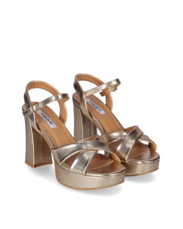Sandalias de Mujer CHIKA10 SANDALIA CON TACON ALTO Y PLATAFORMA PARA MUJER JOL ORO