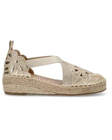 Sandali per Donna ETIKA SANDALIA DE CUNA DE YUTE CON FLORES PARA MUJER 20037 ORO