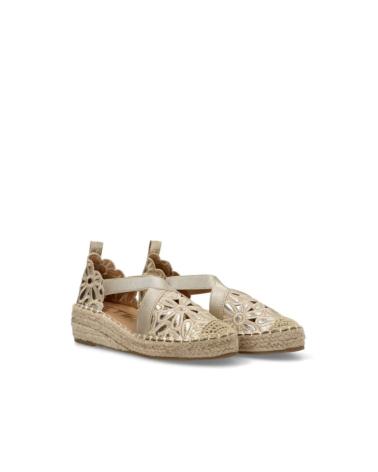Sandali per Donna ETIKA SANDALIA DE CUNA DE YUTE CON FLORES PARA MUJER 20037 ORO