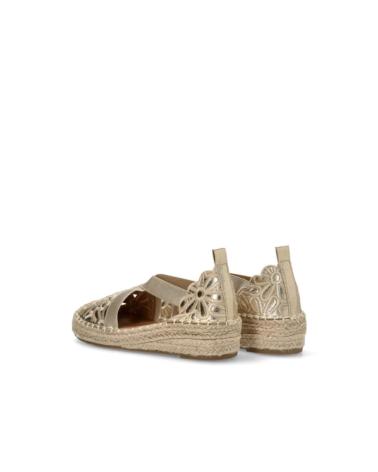 Sandali per Donna ETIKA SANDALIA DE CUNA DE YUTE CON FLORES PARA MUJER 20037 ORO