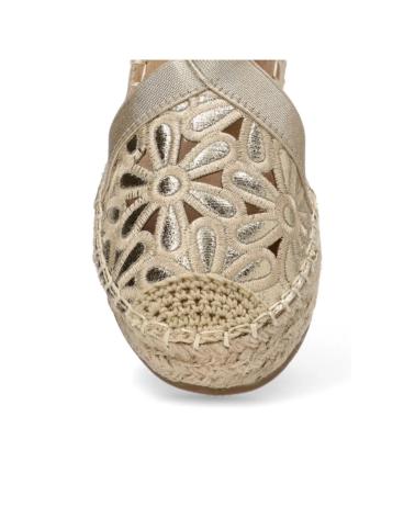 Sandali per Donna ETIKA SANDALIA DE CUNA DE YUTE CON FLORES PARA MUJER 20037 ORO