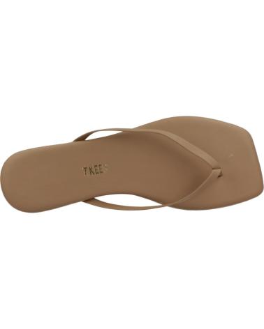 Chinelos de Mulher TKEES SANDALIAS MUJER MODELO TKESQUARE TOE COLOR MARRON COBTR