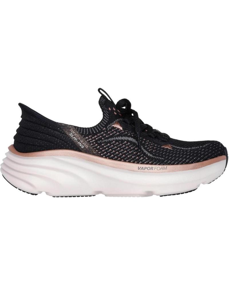 Woman Trainers SKECHERS SLIP-INS DLUX VAPOR NEGRA NEGRO