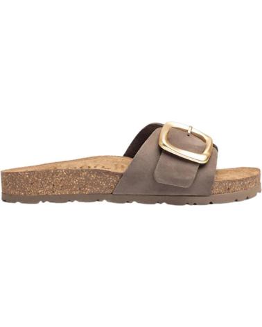 YOKONO SANDALIA DESTALONADA CON HEBILLA PARA MUJER JERBA-114 COLOR MARRóN