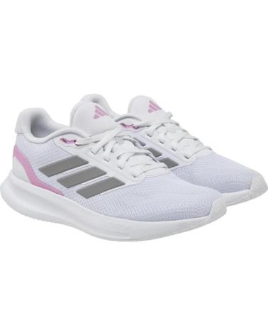 Sportif pour Femme ADIDAS ZAPATILLAS RUNFALCON 5 BLANCAS GRIS SILVER ROSA JI3981 RUNNI CLARO BLANCO