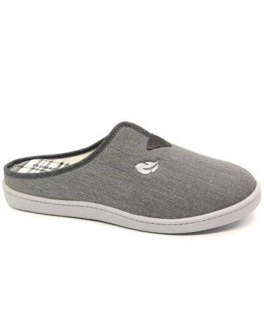 Calzado de casa de Hombre PLUMAFLEX ZAPATILLA ROAL 12334 -NEGRO GRIS
