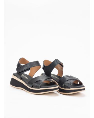 Sandalen für Damen KESLEM SANDALIA MUJER EN PIEL 5662 NEGRO