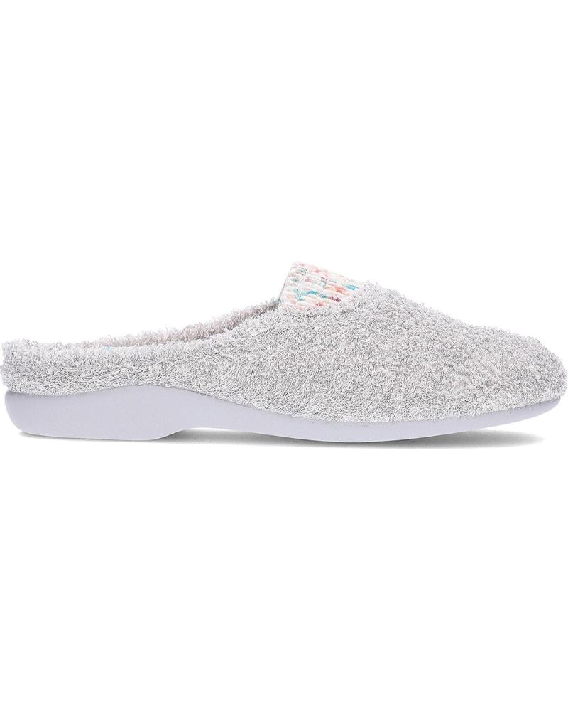 Calzado de casa de Mujer GARZON PANTUFLAS DE MUJER RIZO 7293130 GRISPERLA