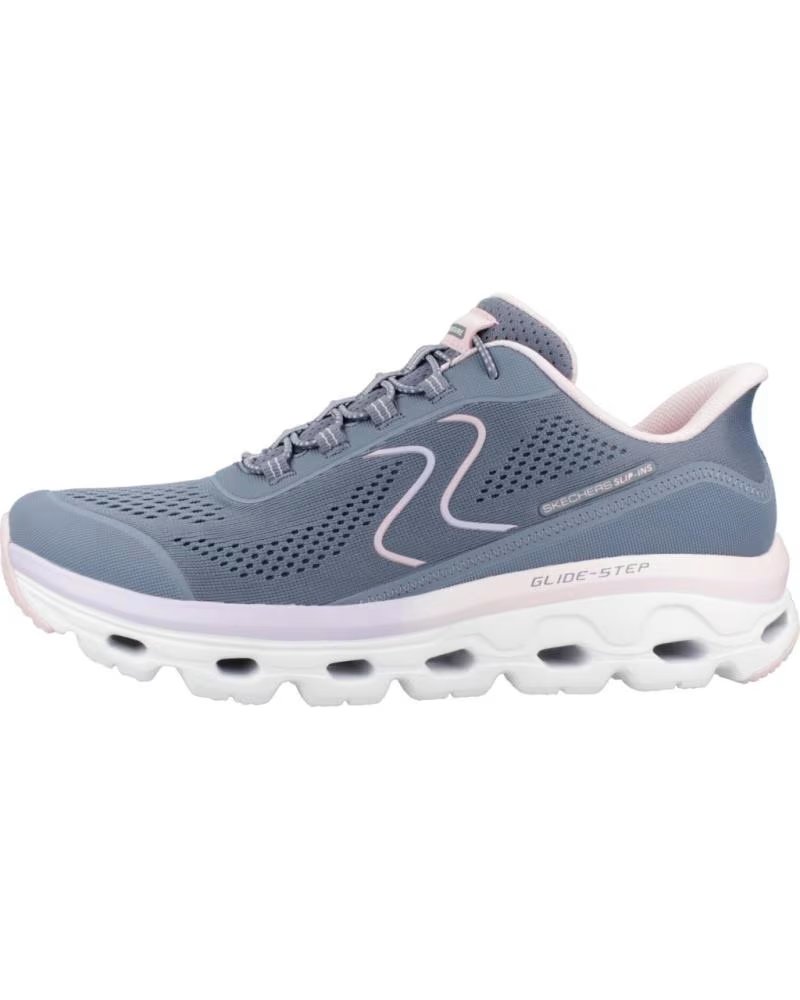 SKECHERS ZAPATILLAS DE RUNNING EN MULTICOLOR PARA MUJER SLATE TEXTILE-SYNTHETIC-PINK TRIM