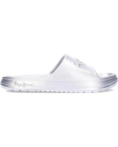Chanclas de Mujer PEPE JEANS CHANCLAS BEACH SLIDEMET PLS70165 SILVER
