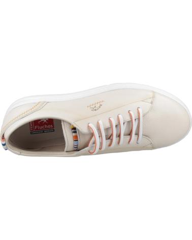 Schuhe für Damen FLUCHOS ZAPATOS CASUAL MUJER MODELO F1422 COLOR BLANCO RAW RAW