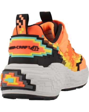 SKECHERS ZAPATILLAS NINO MODELO MEGA-CRAFT 4K COLOR NARANJA ORBK