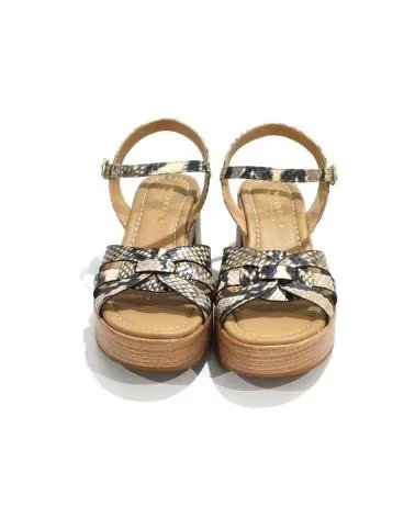Sandali per Donna WEEKEND BY PEDRO MIRALLES SANDALIA CASUAL DE PIEL CON TACON Y PLATAFORMA SERP BEIG