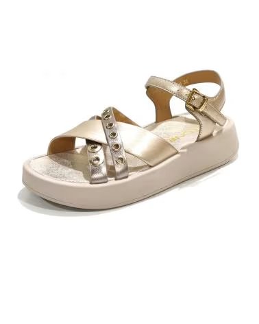 STONEFLY SANDALIAS MUJER MODELO ELIS 7 LAMINATED LTH COLOR ORO CYD