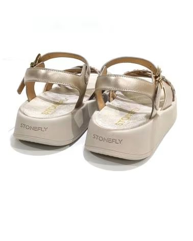 STONEFLY SANDALIAS MUJER MODELO ELIS 7 LAMINATED LTH COLOR ORO CYD