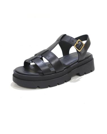 Sandali per Donna GEOX SANDALIA CASUAL DE PIEL CON PLATAFORMA DE GOMA NEGRO