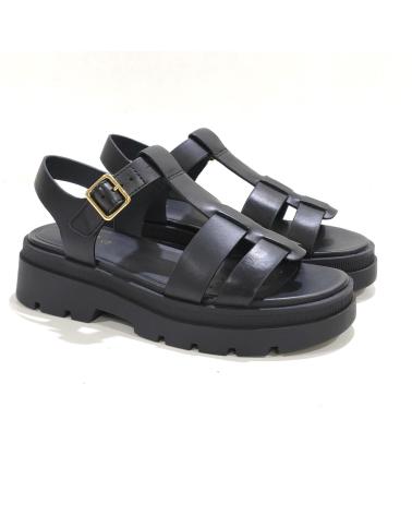 Sandali per Donna GEOX SANDALIA CASUAL DE PIEL CON PLATAFORMA DE GOMA NEGRO
