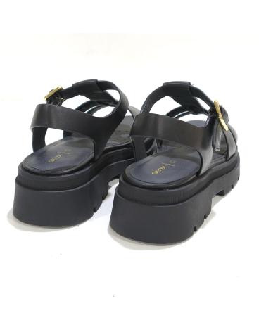 Sandali per Donna GEOX SANDALIA CASUAL DE PIEL CON PLATAFORMA DE GOMA NEGRO