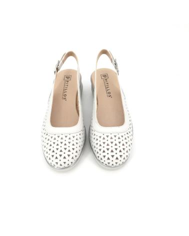 Zapatos de cuña de Mujer PITILLOS SALON PITABI COLOR HIELO 12564 BLANCO