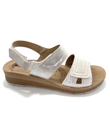 Sandali per Donna DUENDY SANDALIAS MUJER DETALLES TIRA ADHESIVA BLANCO
