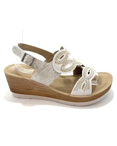 Sandali per Donna DUENDY SANDALIA MUJER CONFORT CUNA BRILLANTES H BLANCO