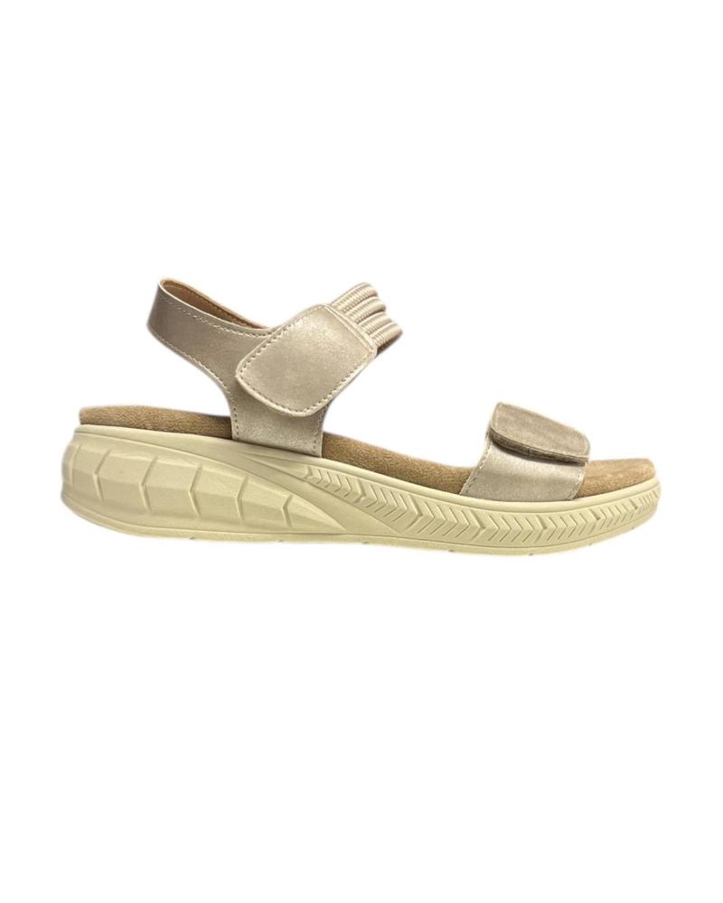 Sandales pour Femme CALZADOMANIA SANDALIA SOFT DOBLE VELCRO BEIG