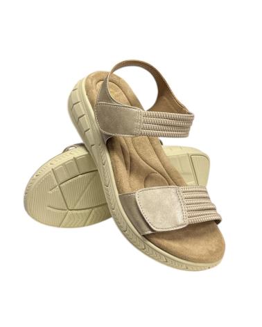 Sandales pour Femme CALZADOMANIA SANDALIA SOFT DOBLE VELCRO BEIG