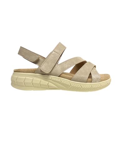 Sandales pour Femme CALZADOMANIA SANDALIA SOFT DOBLE VELCRO BEIG