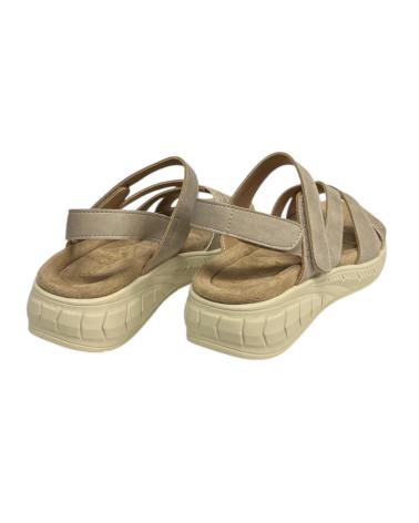 Sandales pour Femme CALZADOMANIA SANDALIA SOFT DOBLE VELCRO BEIG