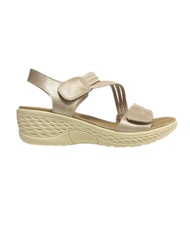 Sandales pour Femme CALZADOMANIA SANDALIA ELASTICA CON VELCRO BEIG